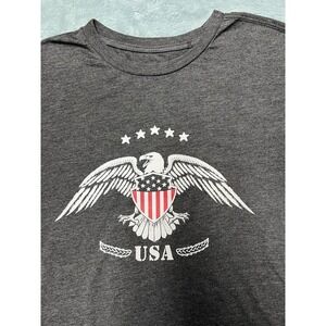 We The Peeps Patriot T Shirt USA Shield Eagle Bold Print Size Large Black